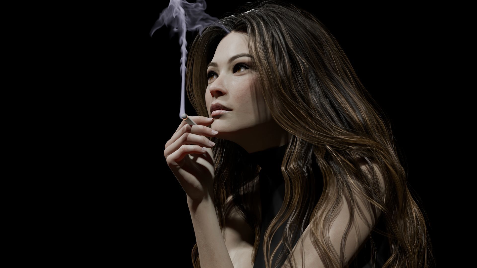 cigarette smoke blender VDB free cigarette smoke free 3D model