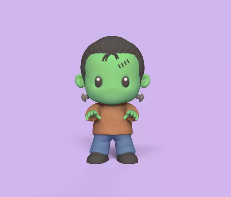 Cute Frankenstein 3D print model_0