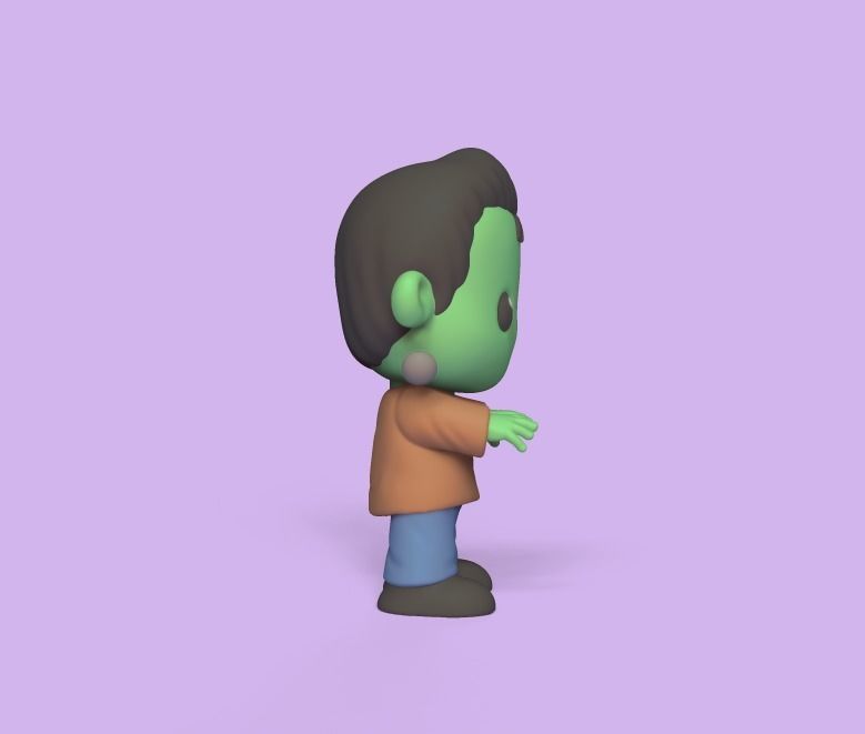 Cute Frankenstein 3D print model_1