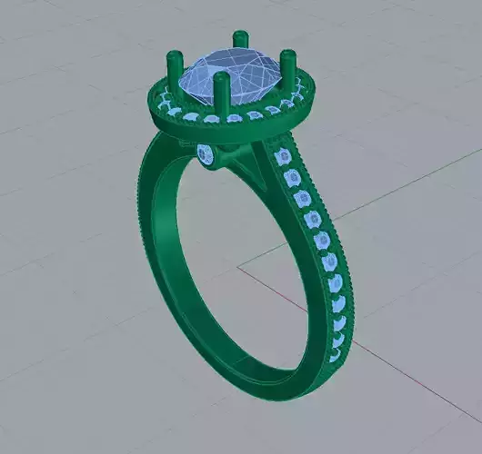 Oval halo engagement ring