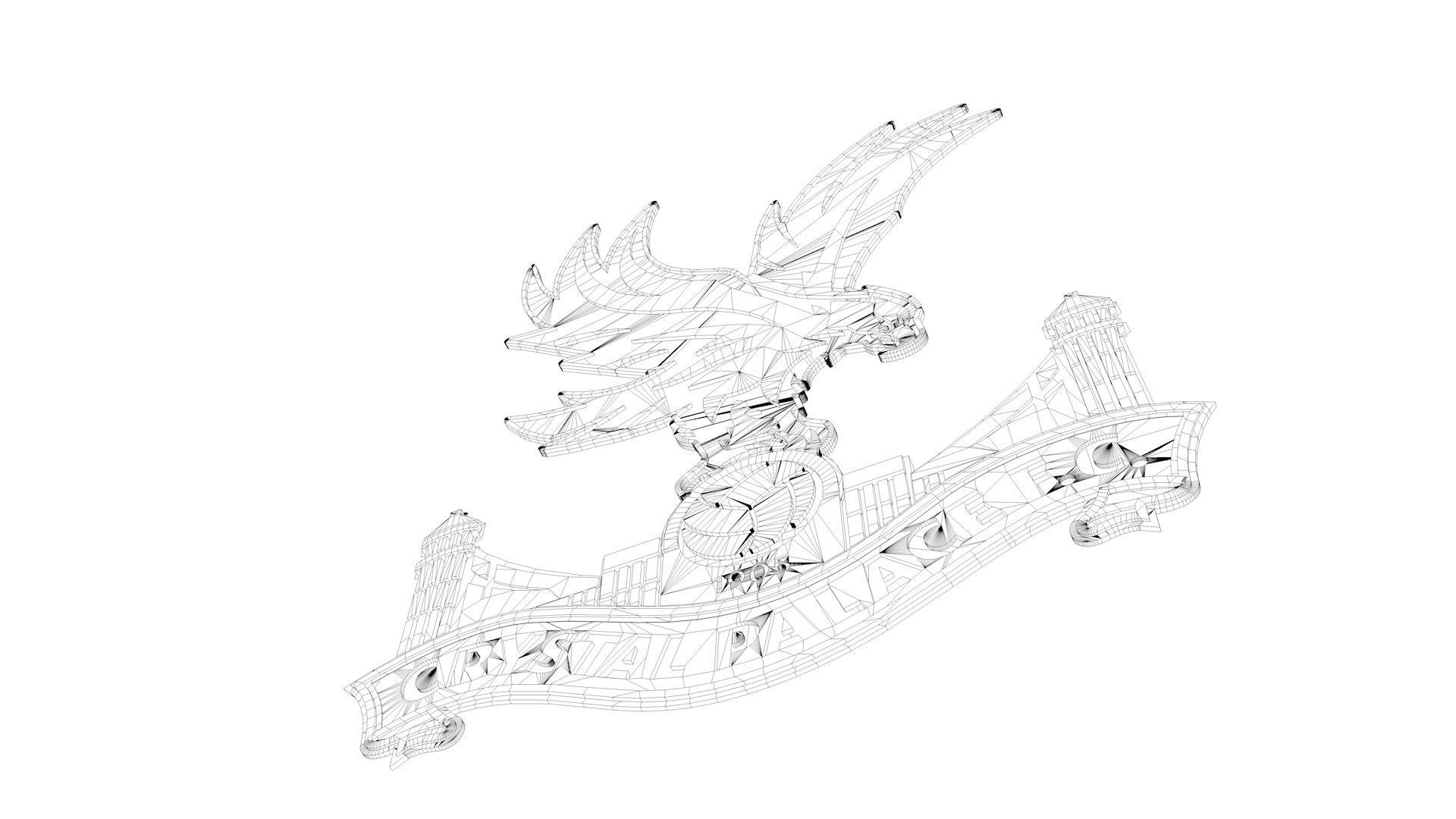 Crystal Palace Logo 3D model_7