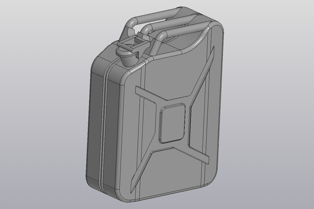 Metal canister 20L Scale model 1 43 3D print model_5