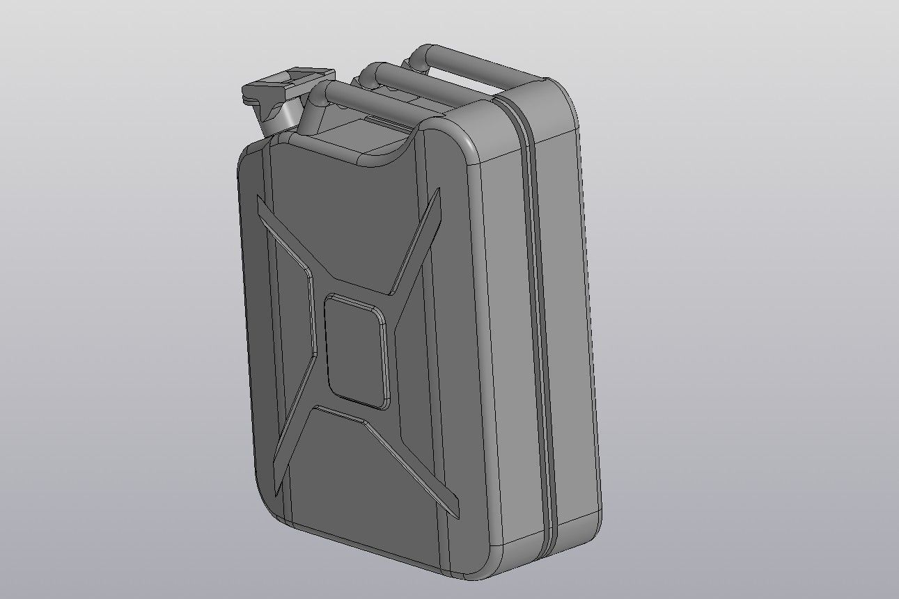 Metal canister 20L Scale model 1 43 3D print model_6