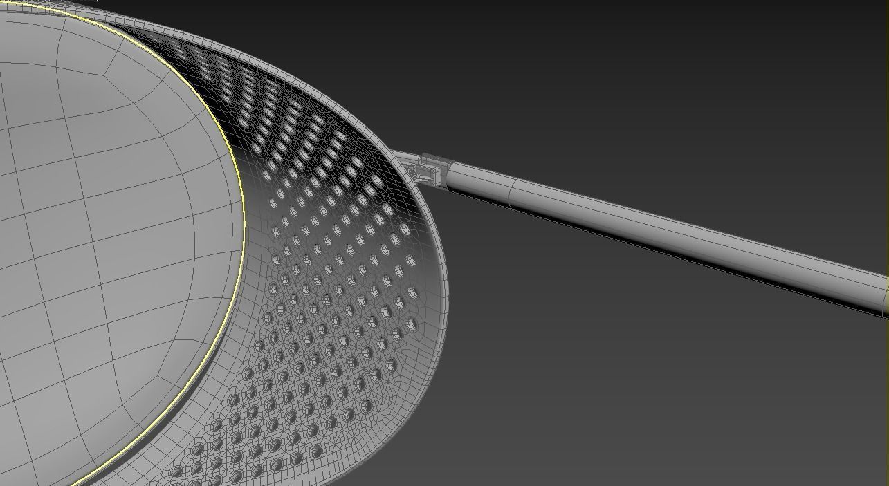 Steampunk vintage round sunglasses Low-poly 3D model_13