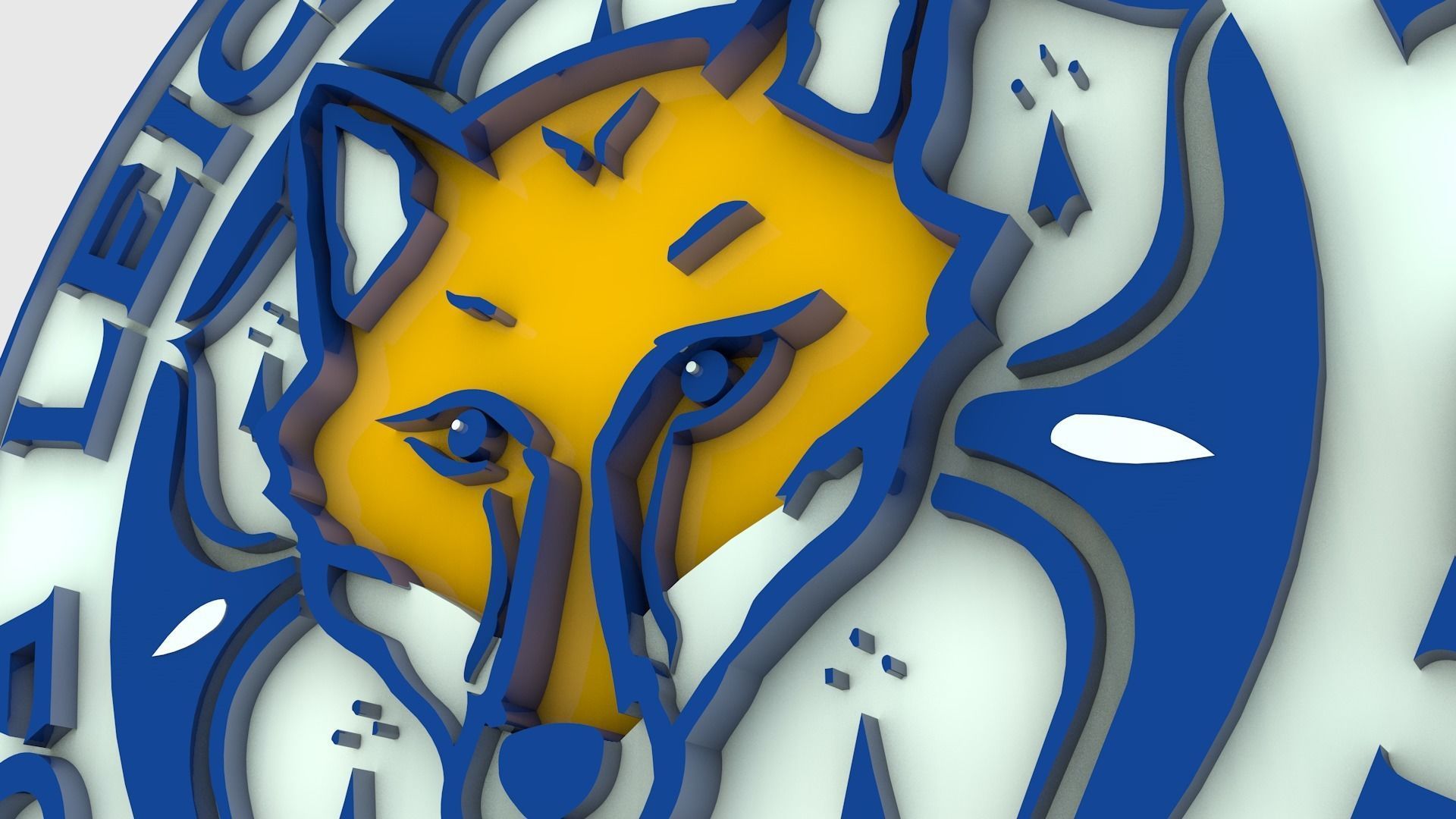 Leicester Logo 3D model_5