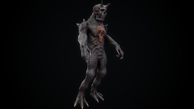 Monster hunter skull character fantasy  3D model