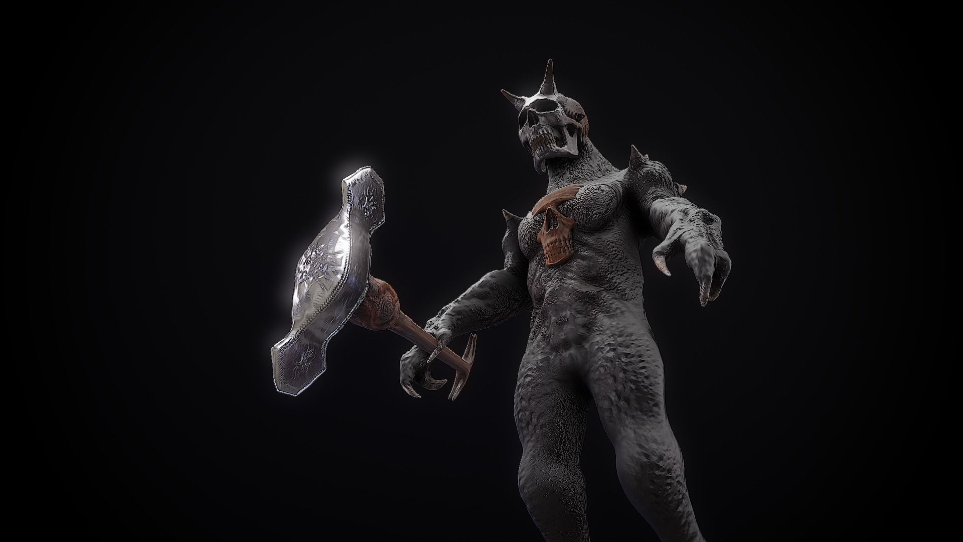 Monster hunter skull character fantasy  3D model_6