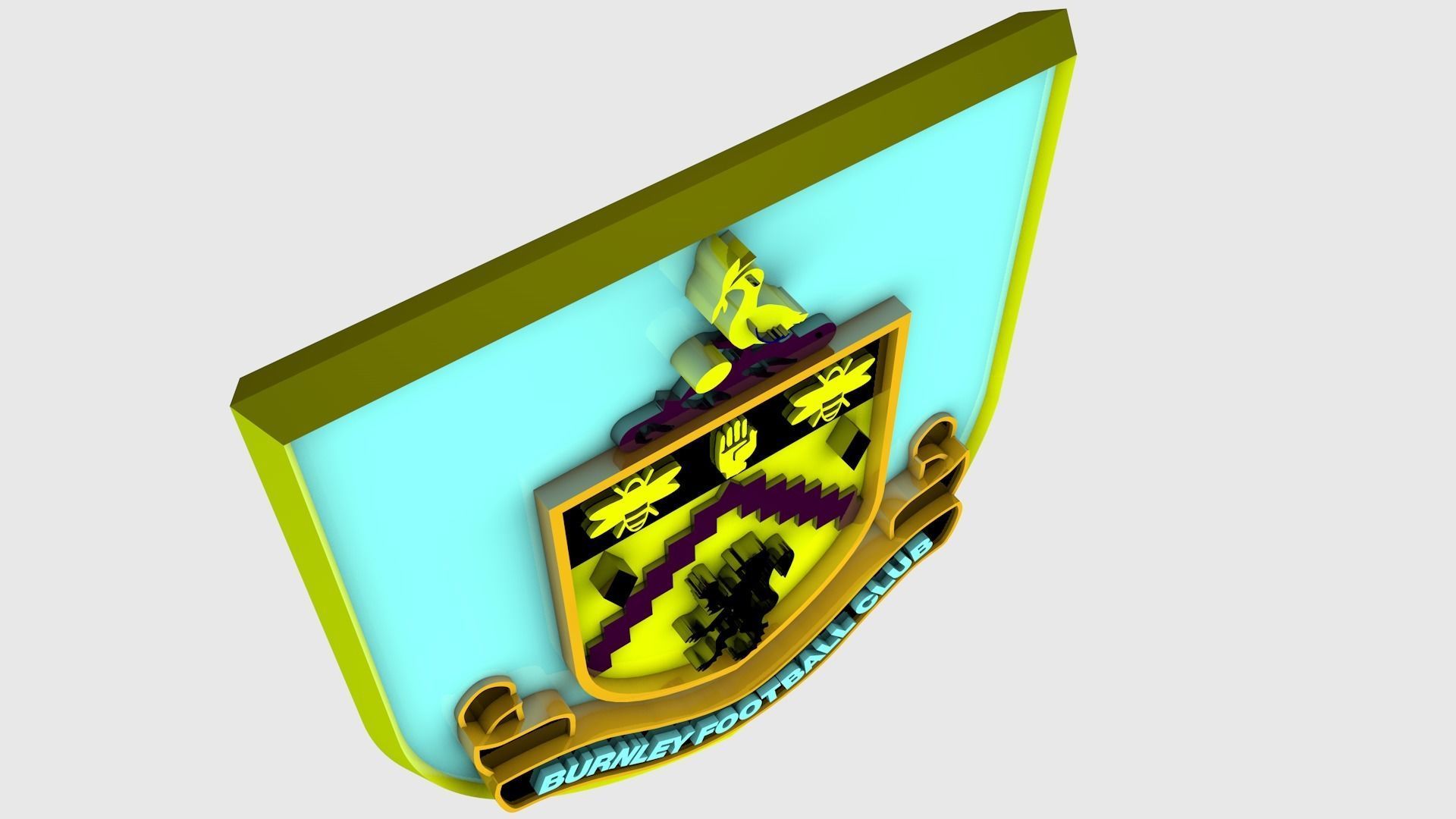 Burnley Logo 3D model_4