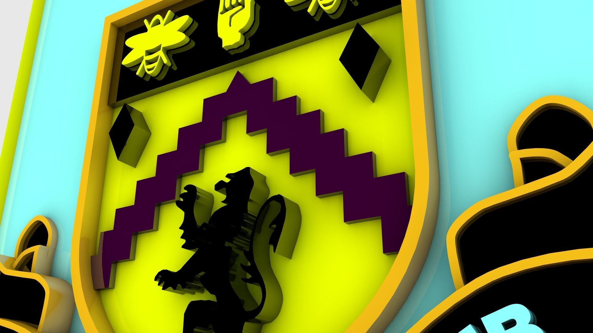 Burnley Logo 3D model_5