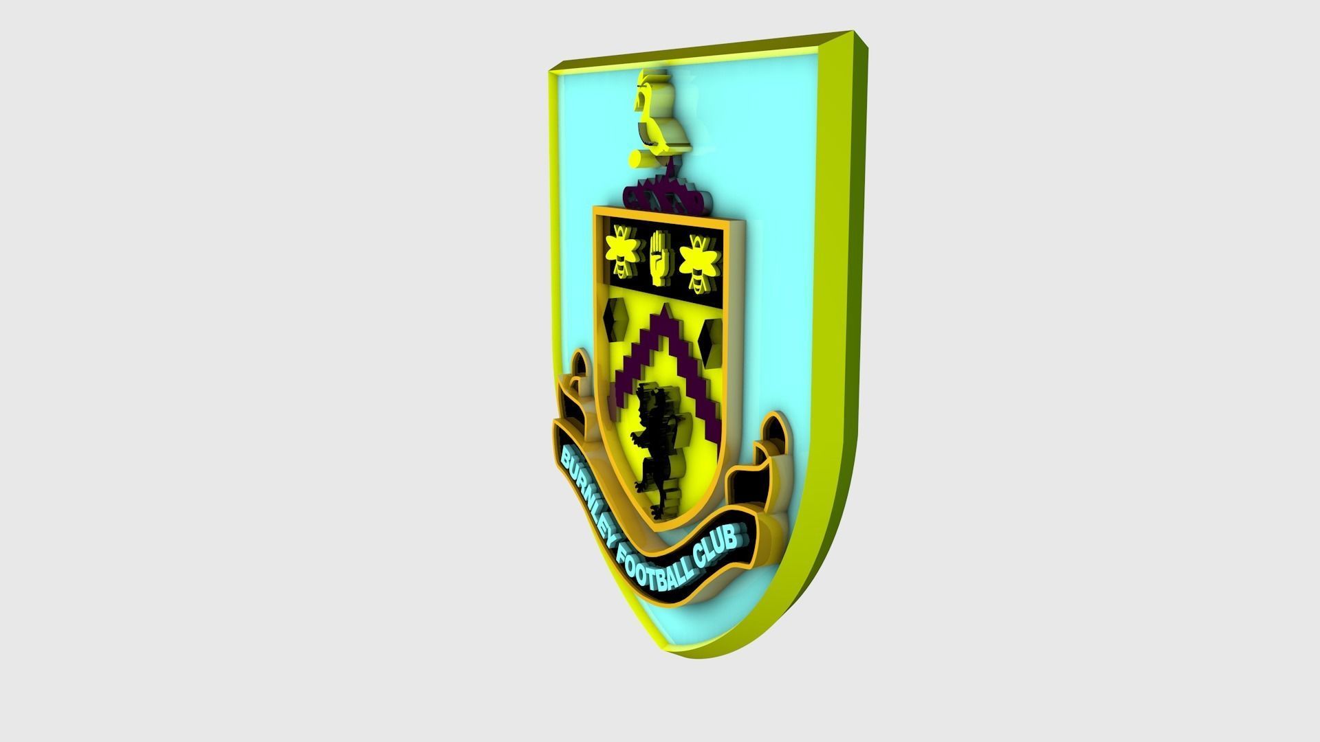 Burnley Logo 3D model_2