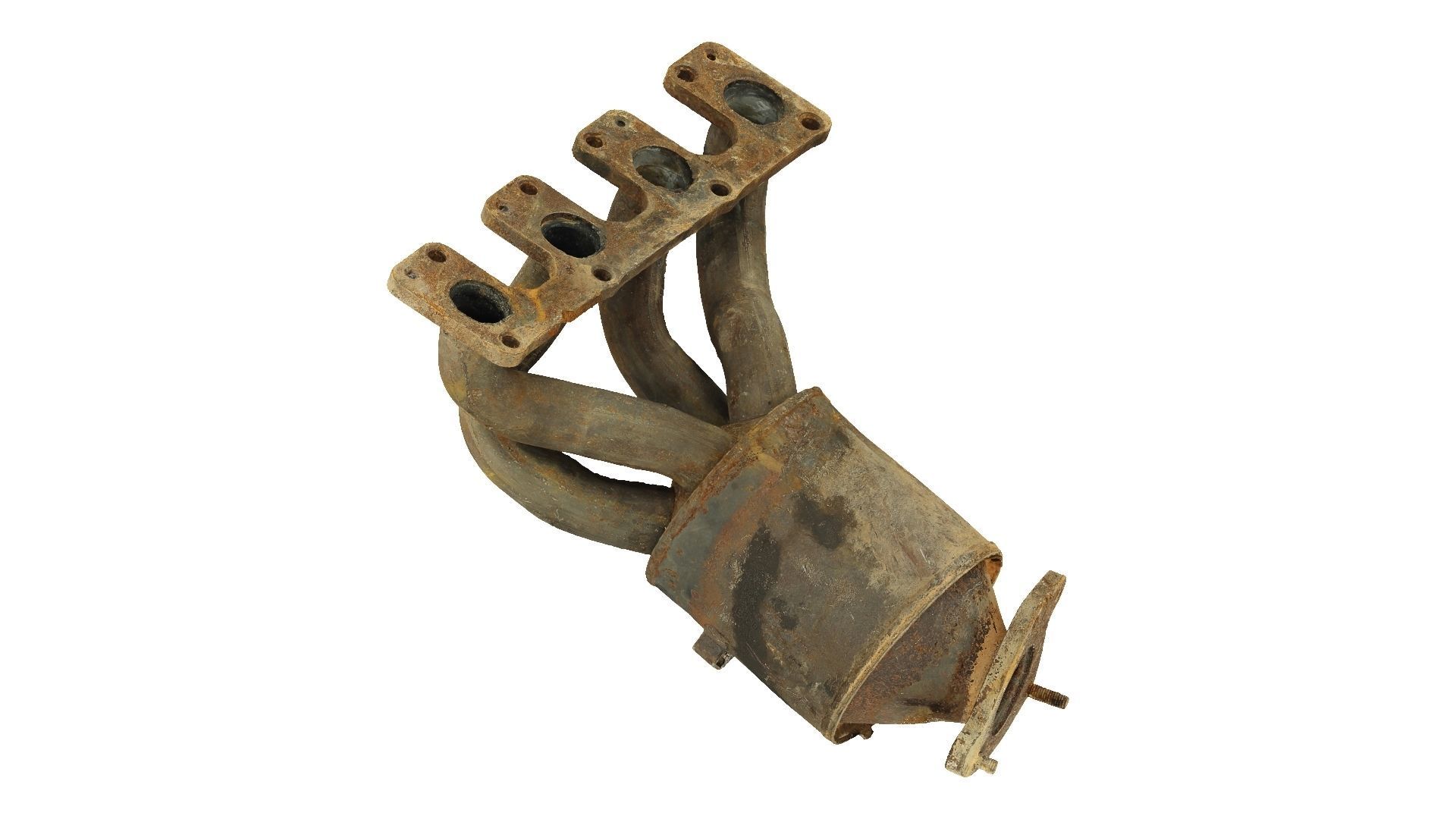 Rusty Exhaust Manifold Raw Scanned 3D model_4