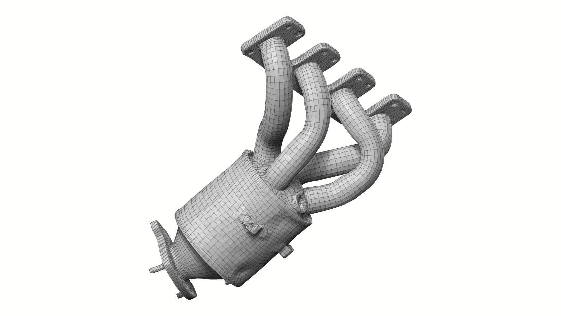 Rusty Exhaust Manifold Raw Scanned 3D model_7