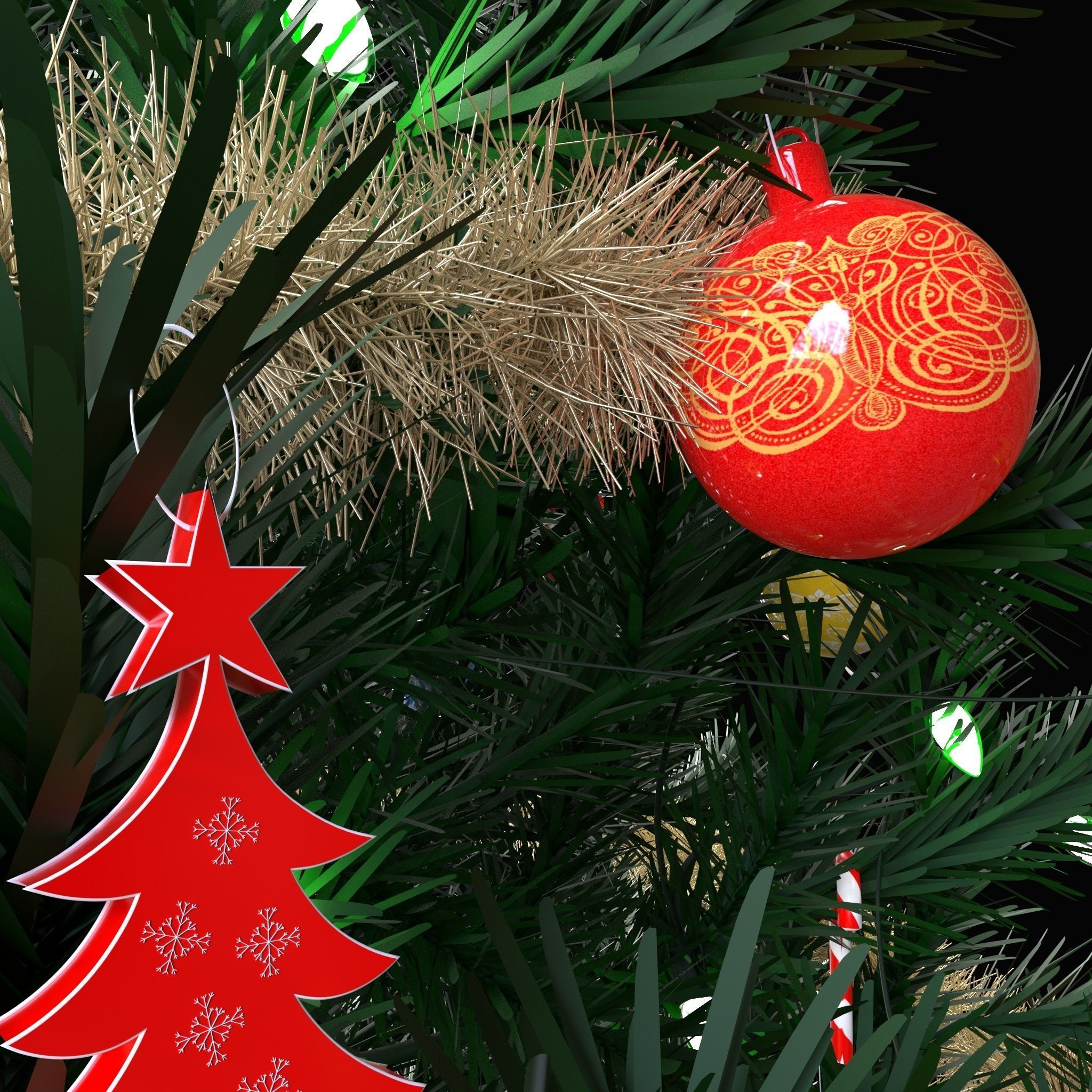 Christmas Tree 3D model_5