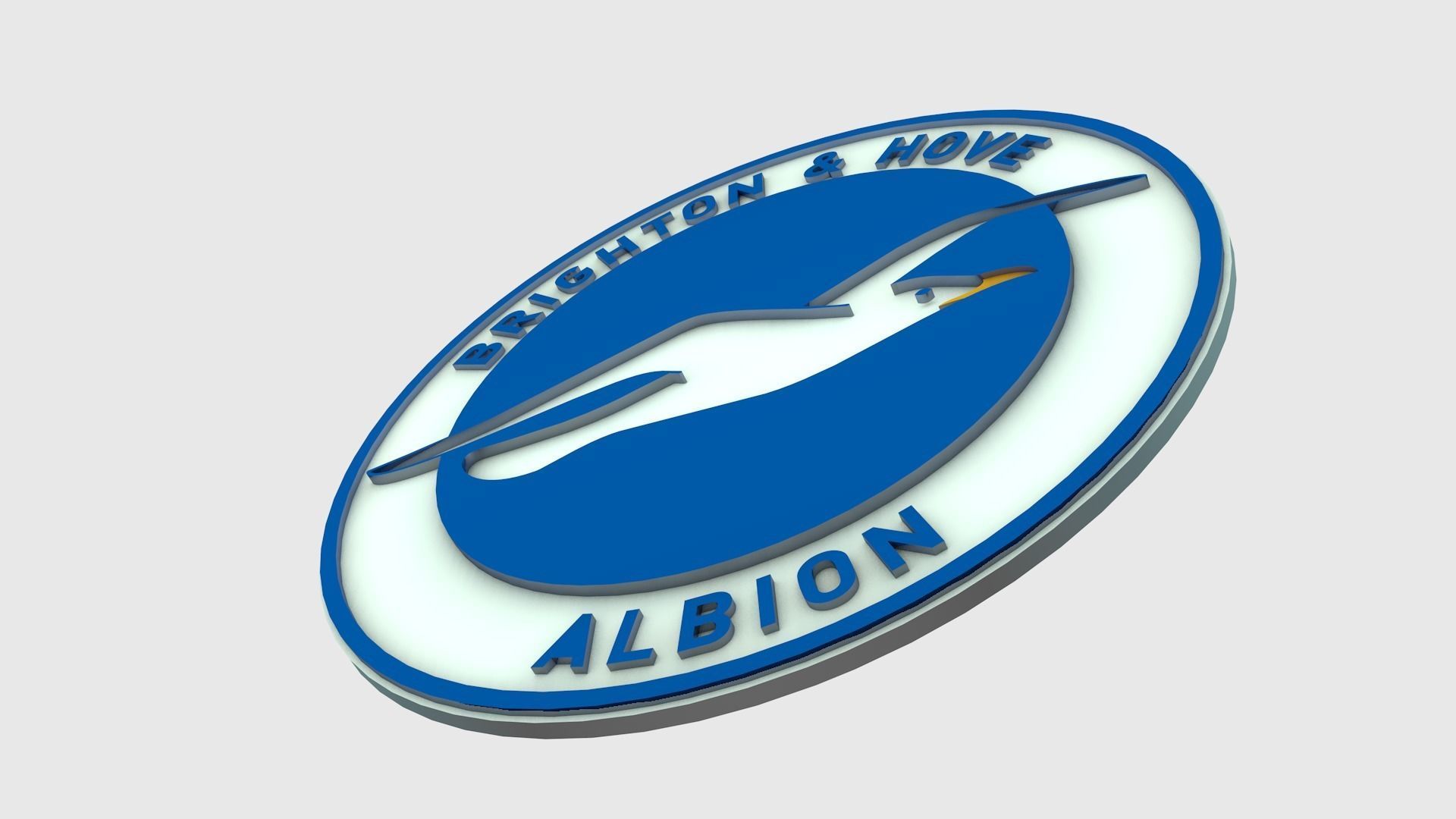 Brighton Logo 3D model_1