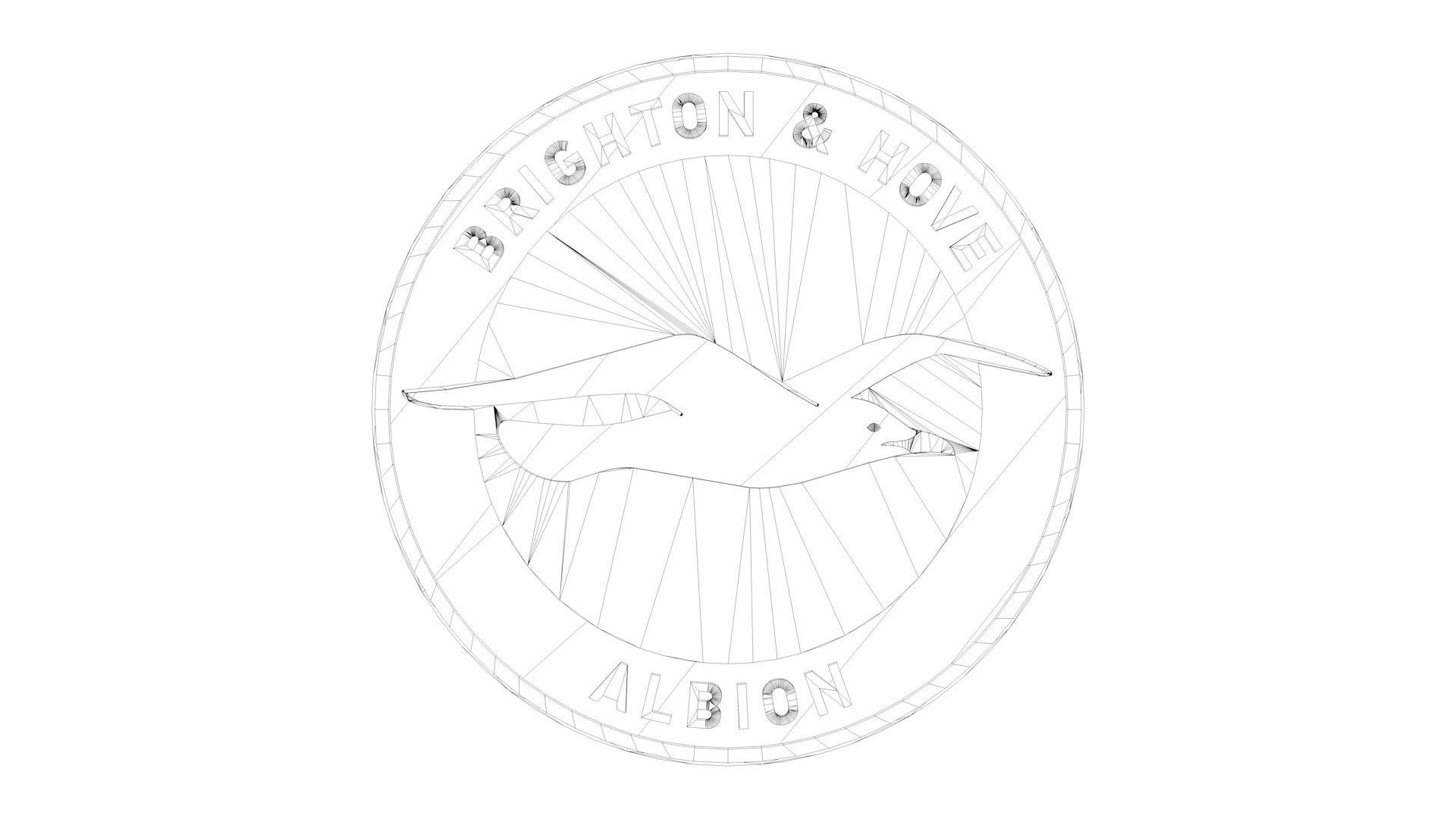 Brighton Logo 3D model_6