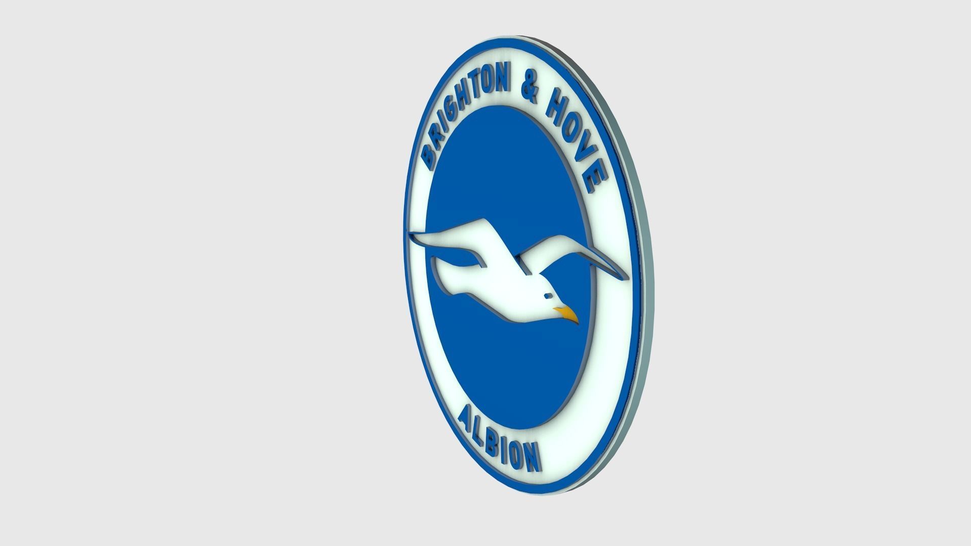 Brighton Logo 3D model_2