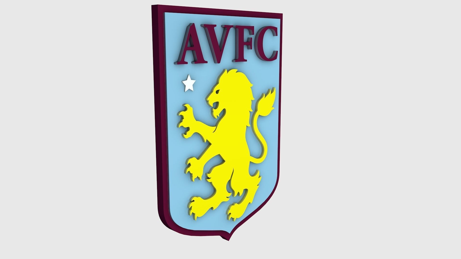 Aston Villa Logo 2025 3D model_9