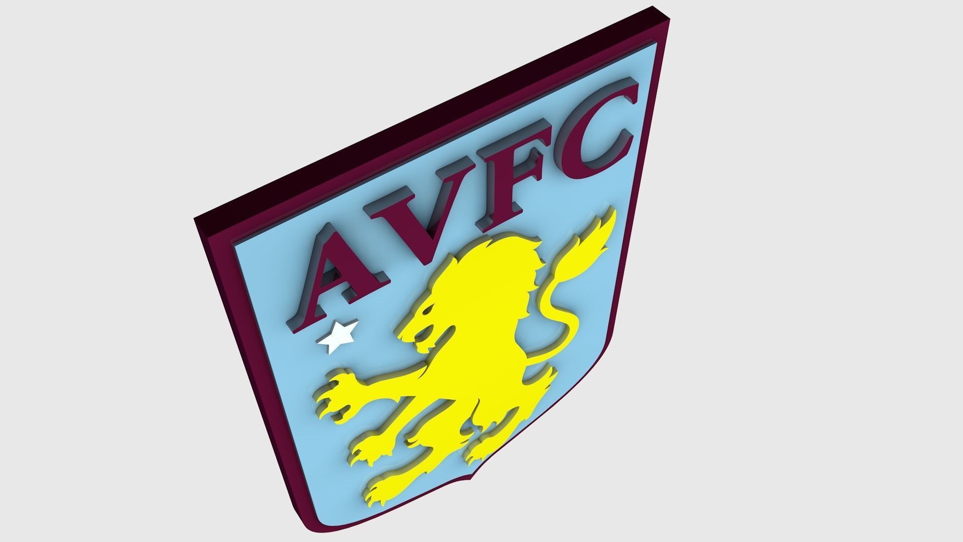 Aston Villa Logo 2025 3D model_10