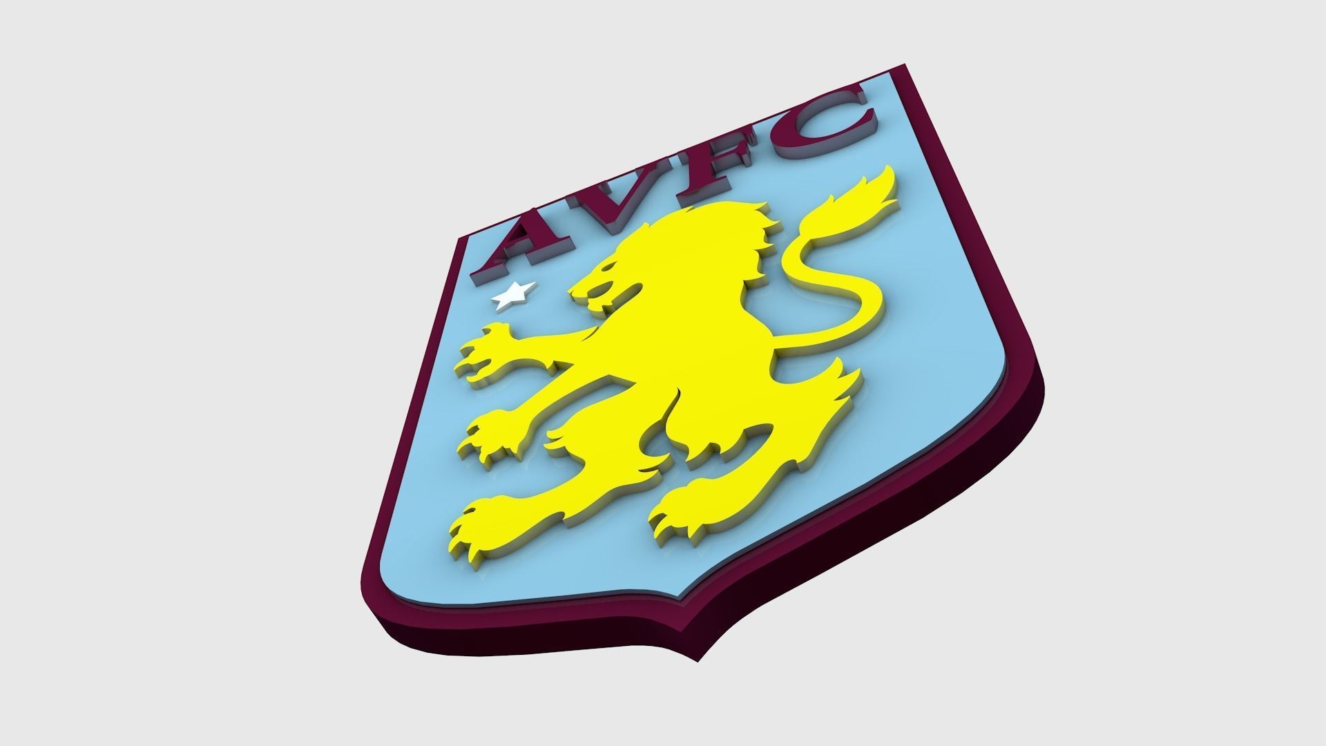 Aston Villa Logo 2025 3D model_7
