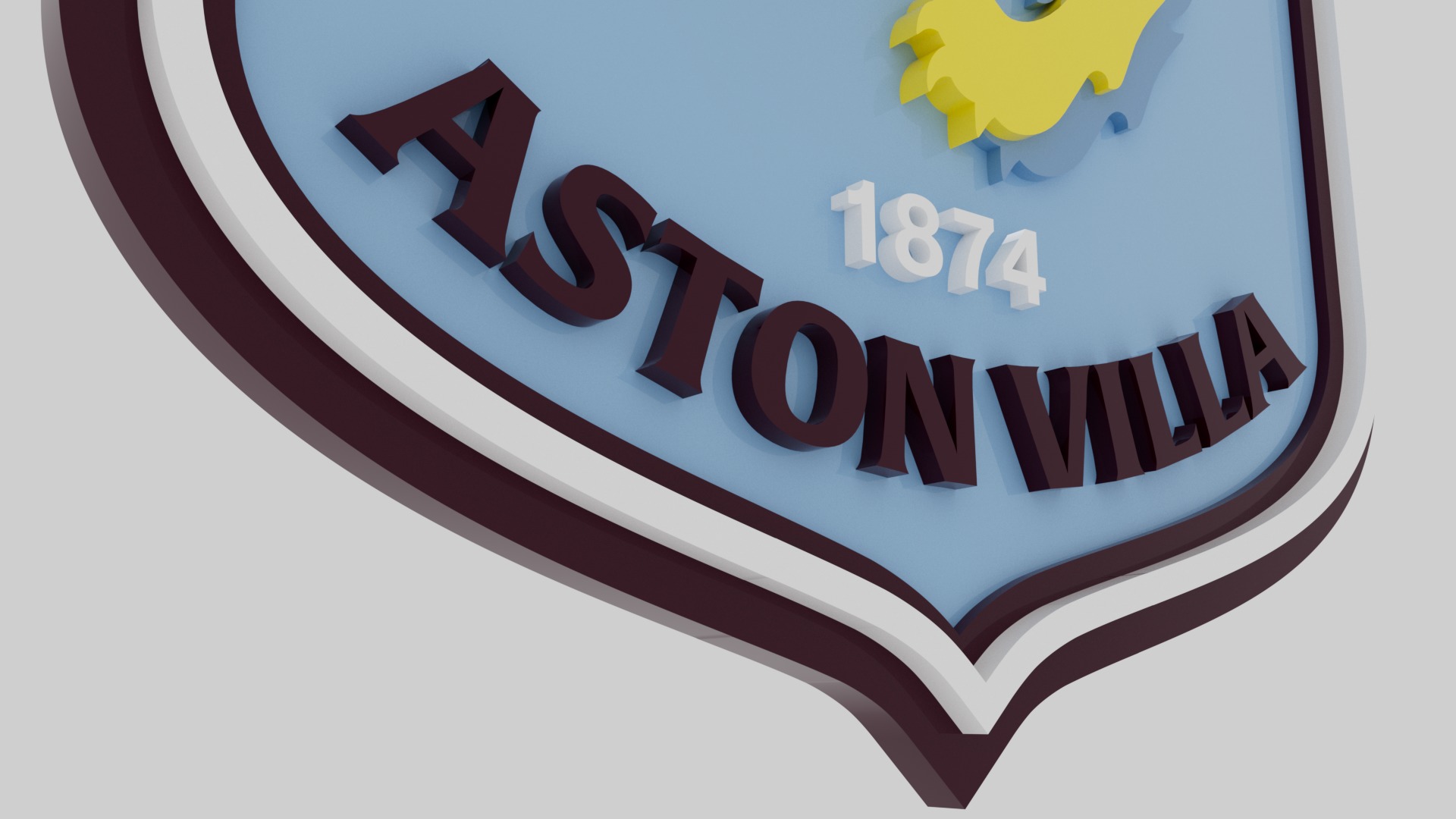 Aston Villa Logo 2025 3D model_4