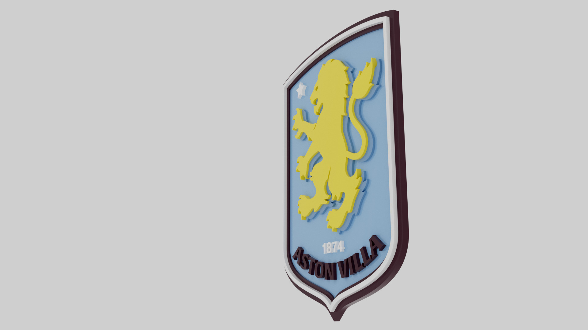 Aston Villa Logo 2025 3D model_2
