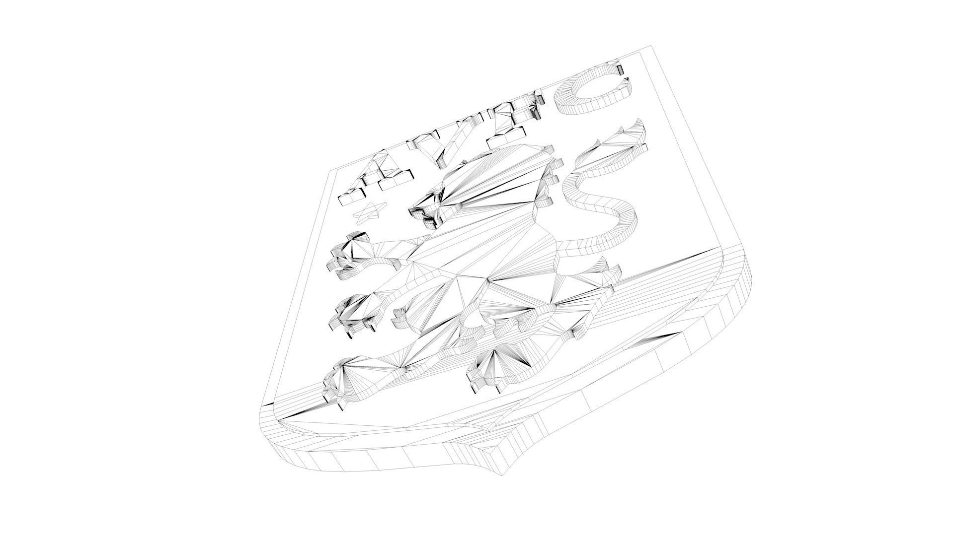 Aston Villa Logo 2025 3D model_13