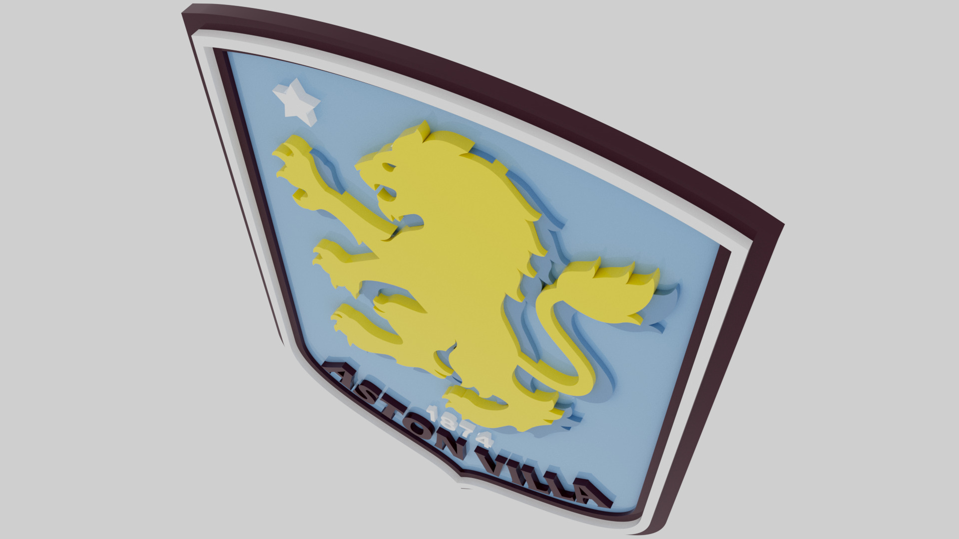 Aston Villa Logo 2025 3D model_3