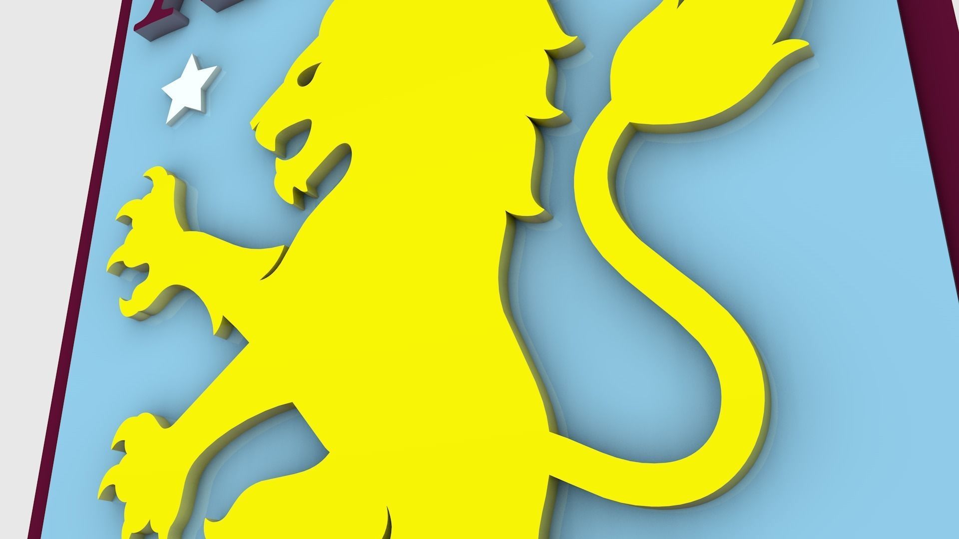 Aston Villa Logo 2025 3D model_11