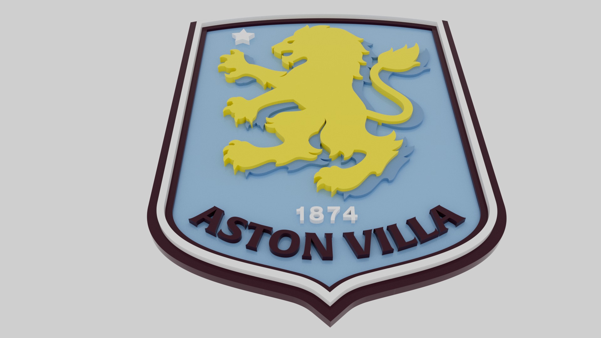 Aston Villa Logo 2025 3D model_1