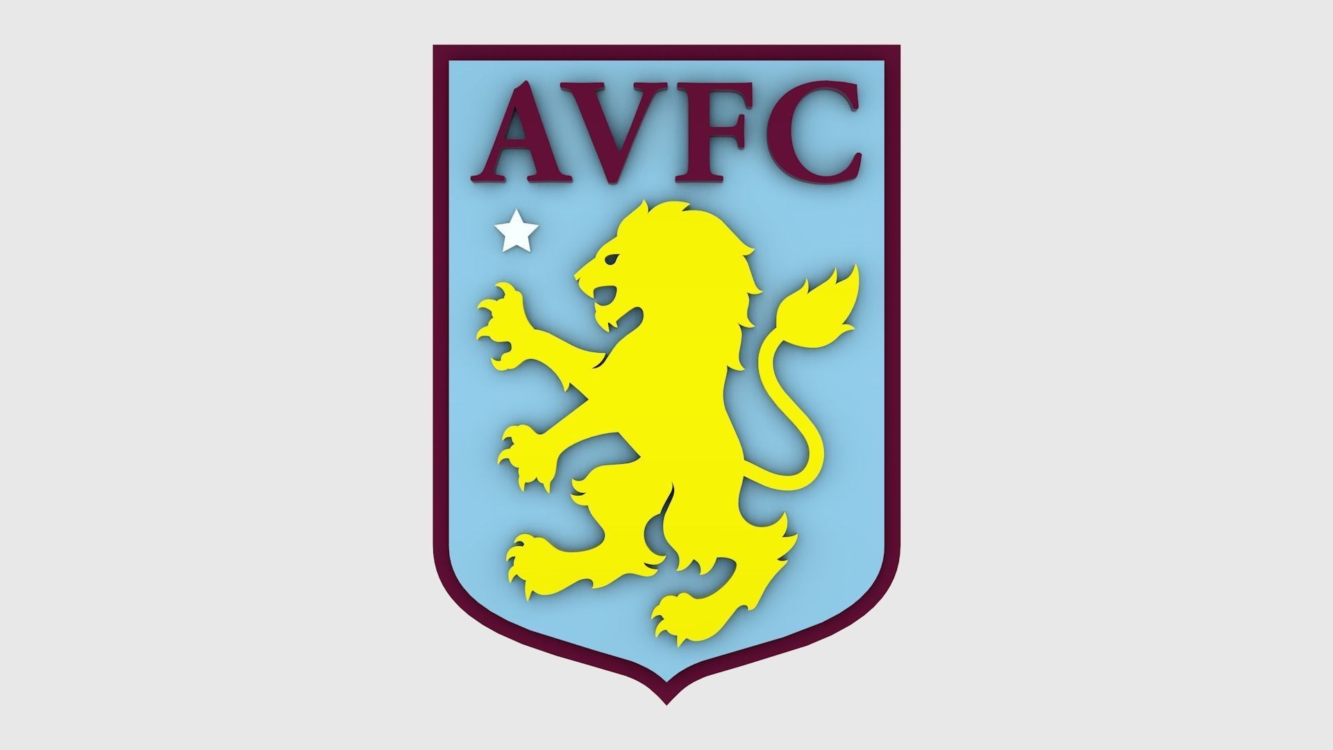 Aston Villa Logo 2025 3D model_6