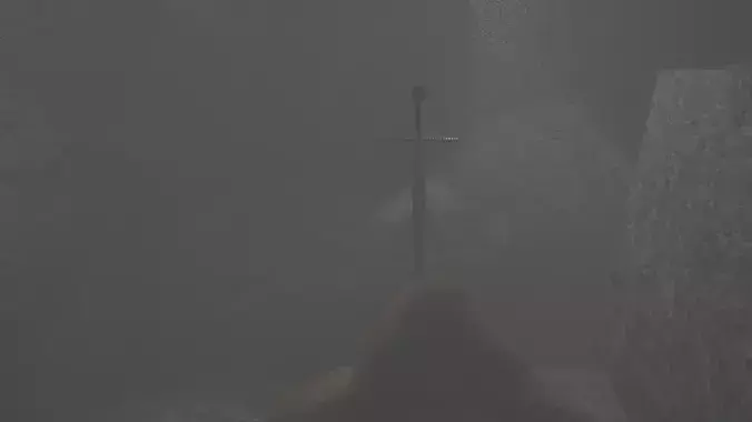 3d sword in fog