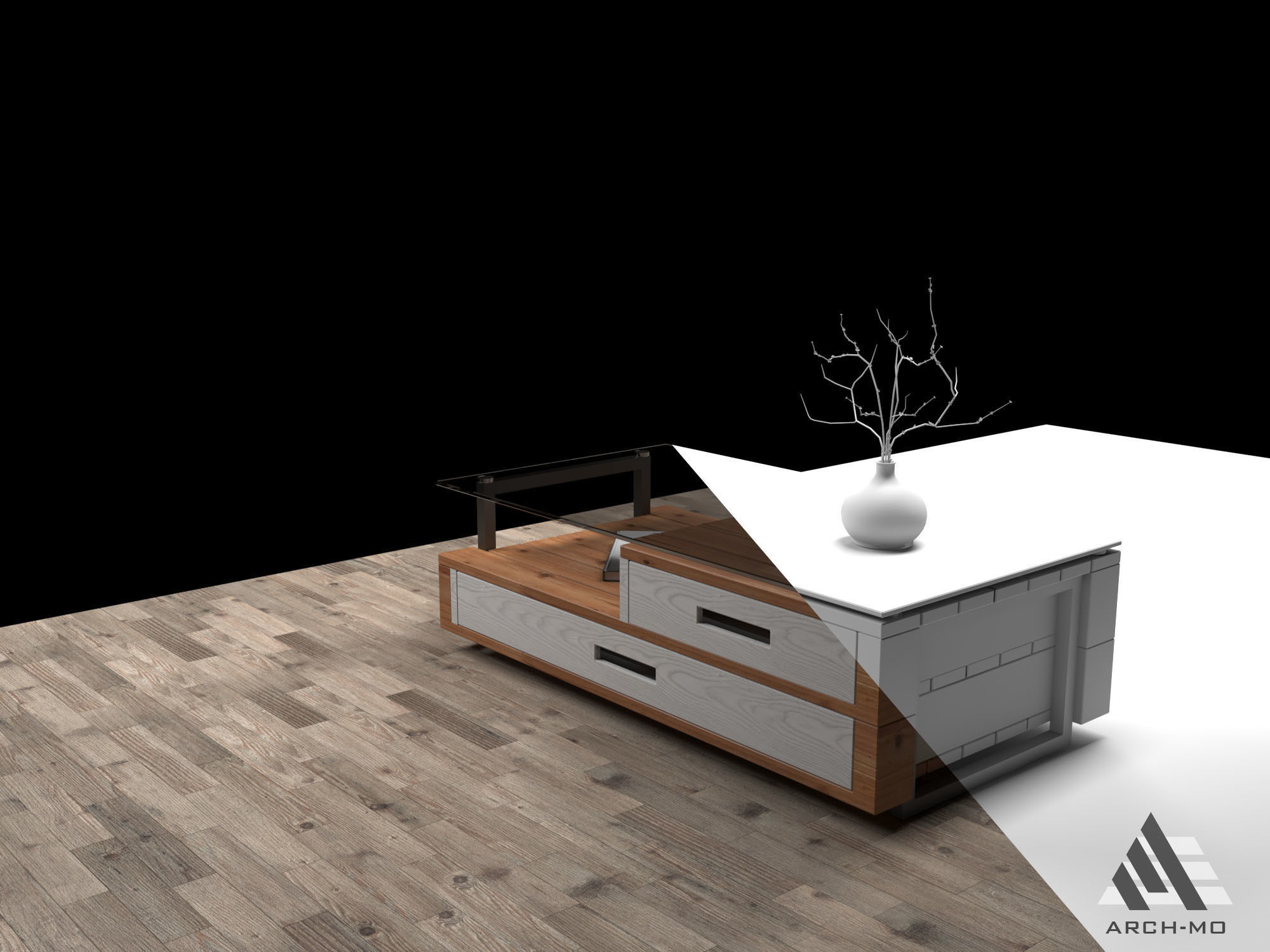 Coffee table 03- furniture Free low-poly 3D model_4