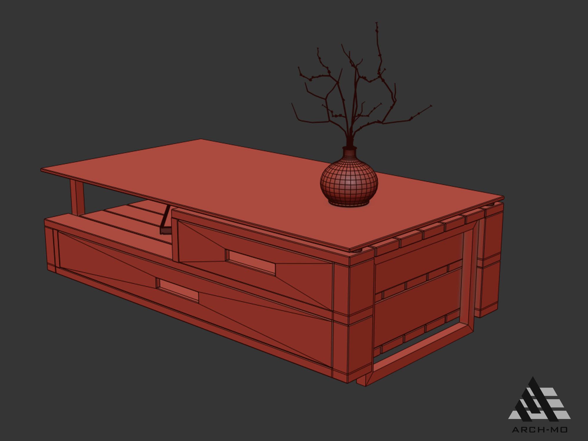 Coffee table 03- furniture Free low-poly 3D model_7