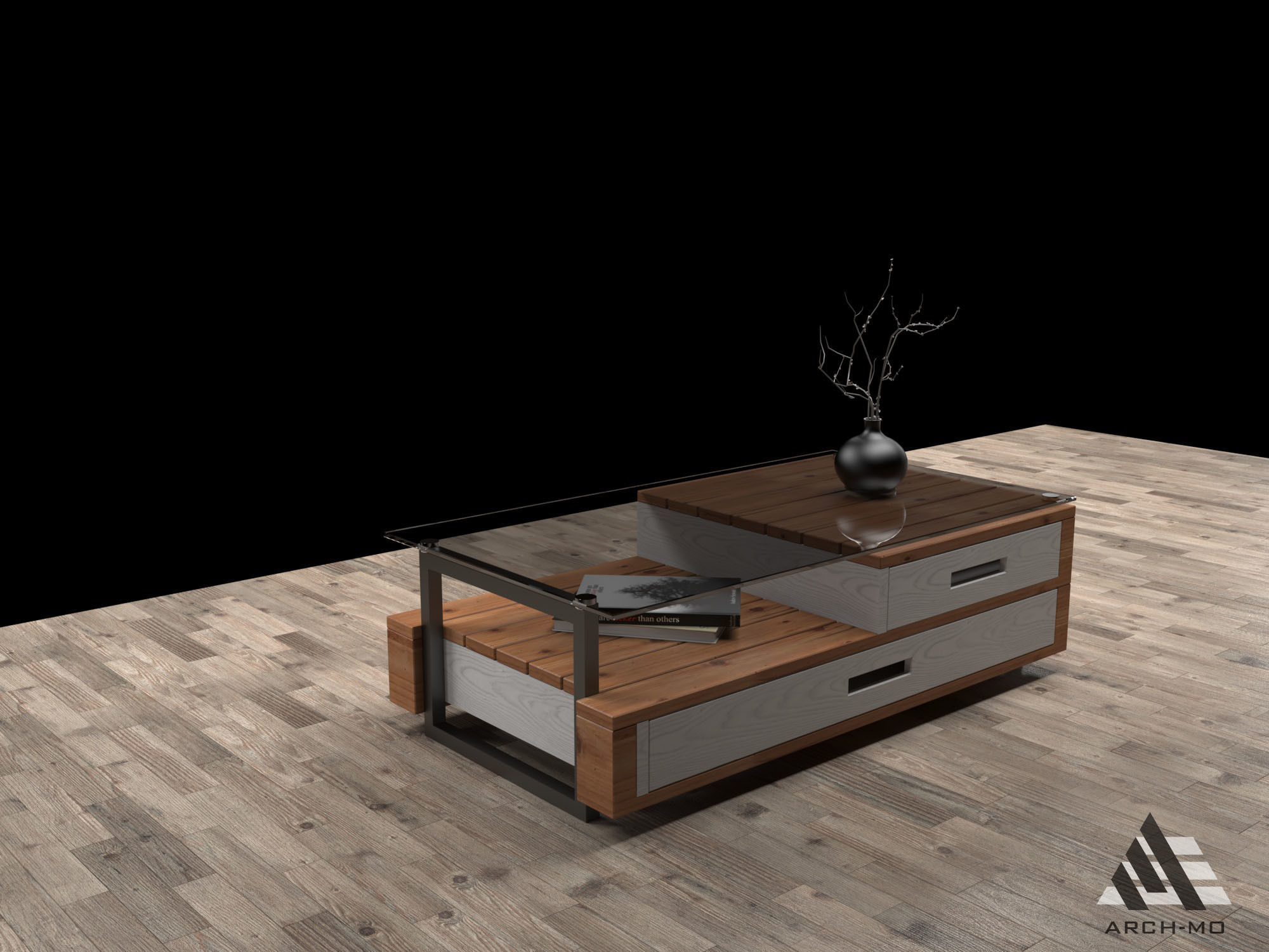 Coffee table 03- furniture Free low-poly 3D model_3