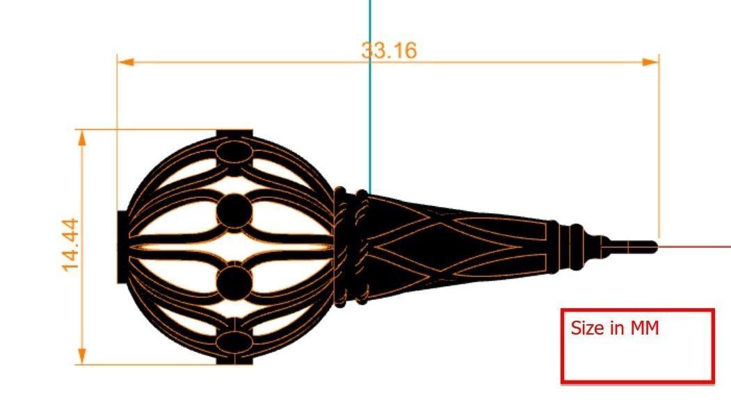 Pendant with Ball  3D print model_5