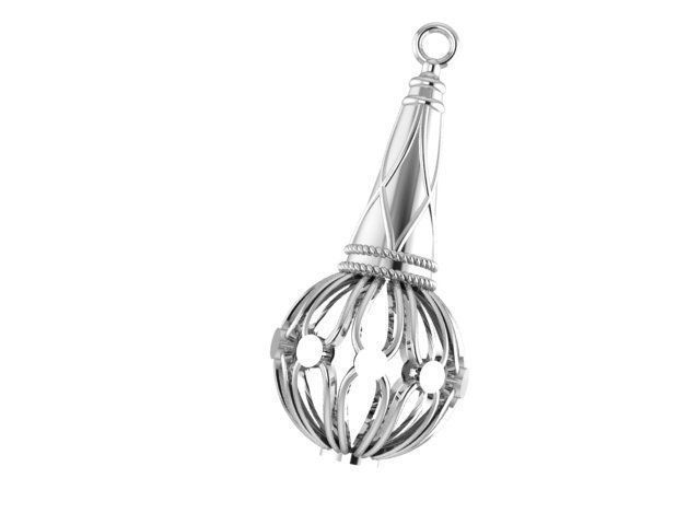 Pendant with Ball  3D print model_1