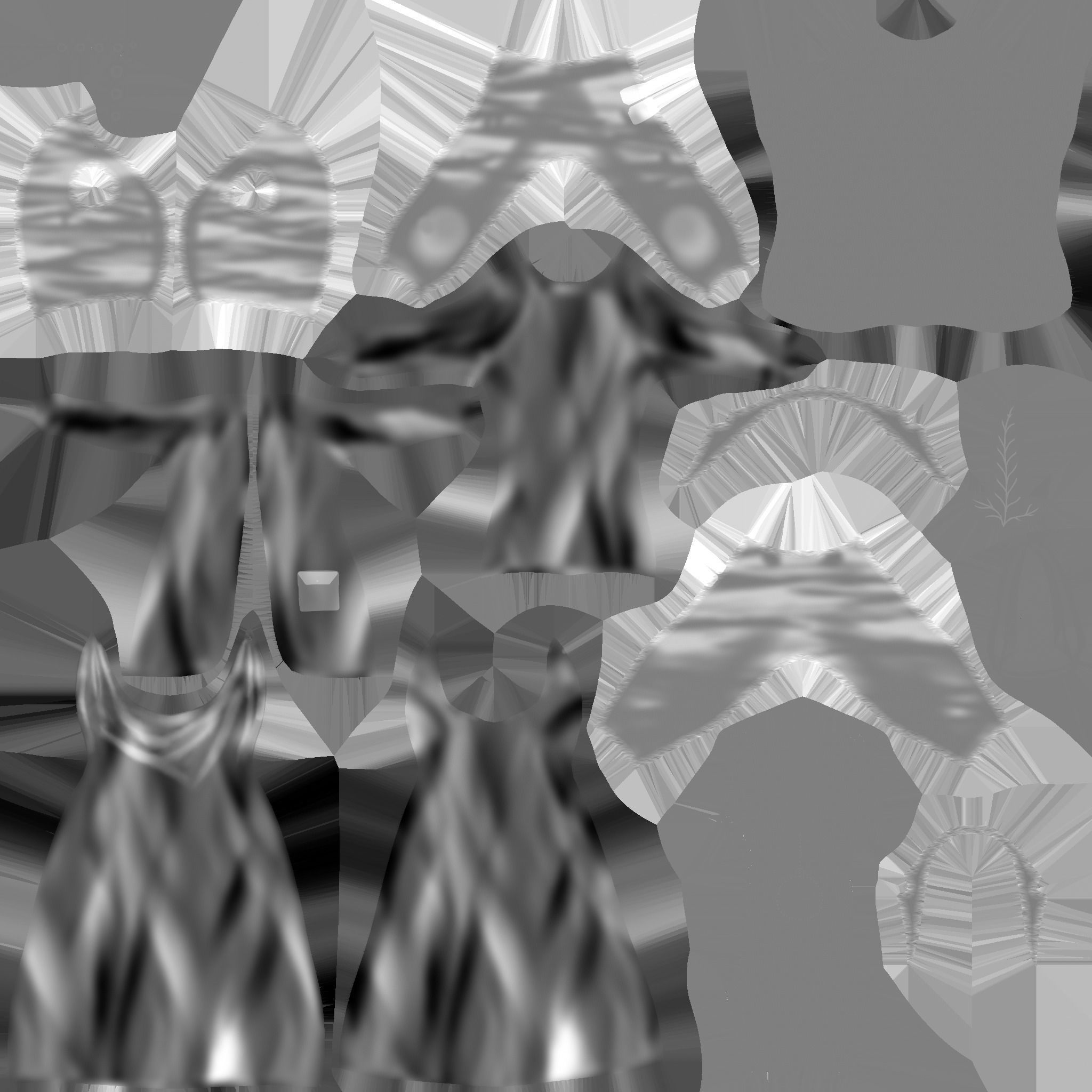 Hobbit Outfit 01 Red - Character Design Fashion Low-poly 3D model_17