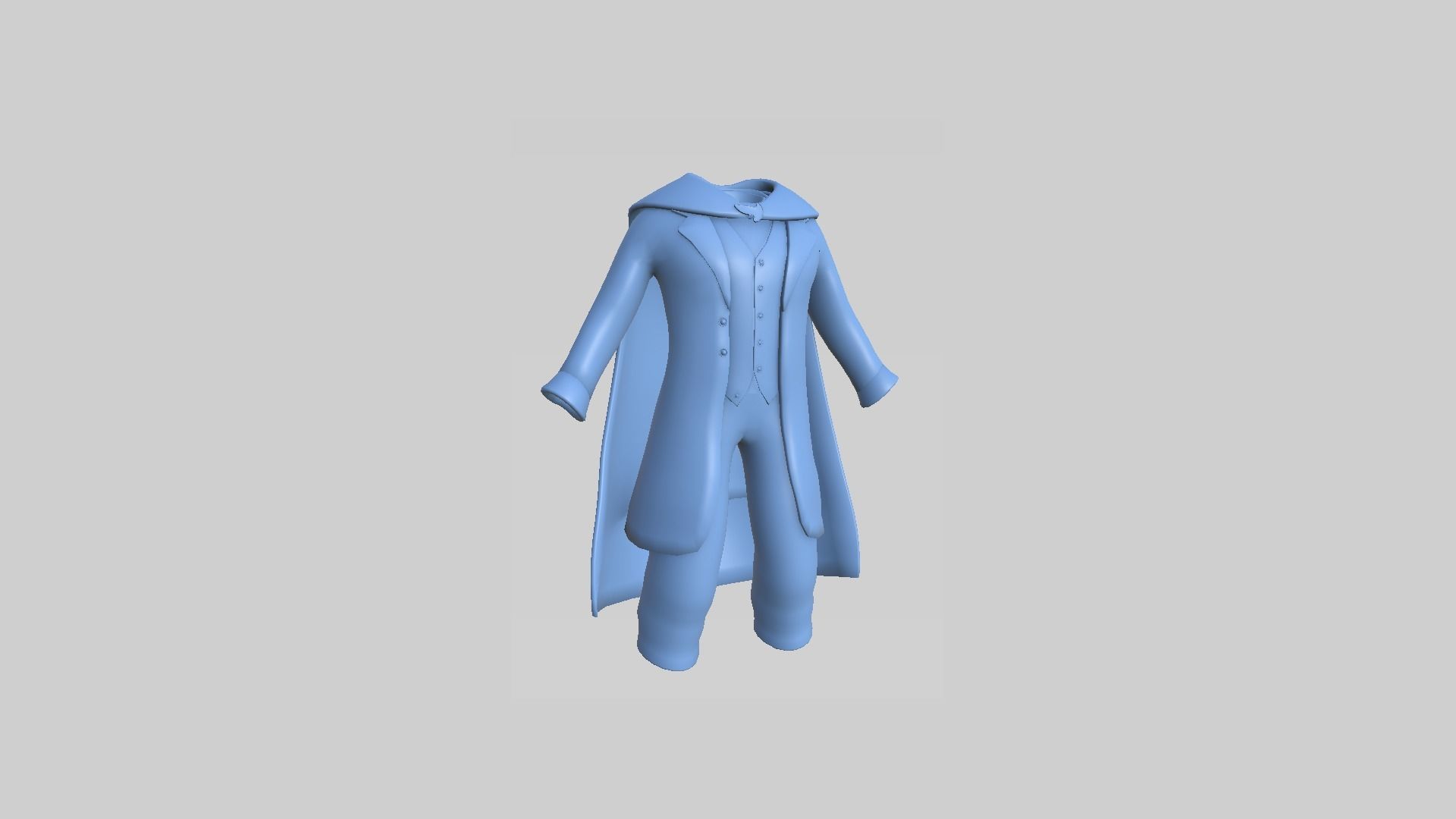 Hobbit Outfit 01 Red - Character Design Fashion Low-poly 3D model_7