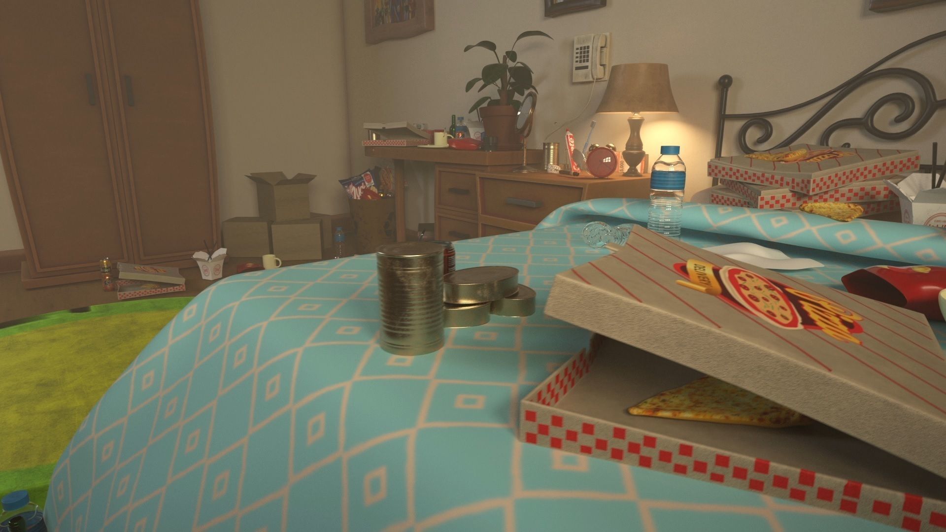 Cartoon Room 3D model_2