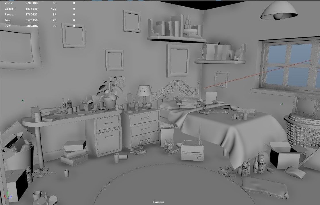 Cartoon Room 3D model_4