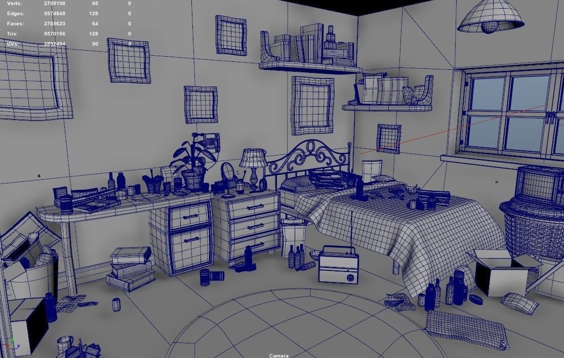 Cartoon Room 3D model_5