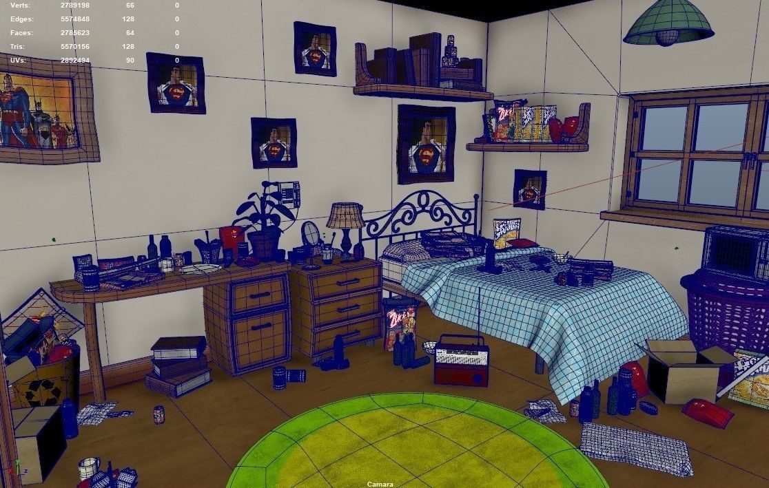 Cartoon Room 3D model_6