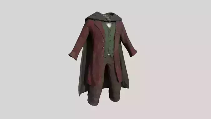 Hobbit Outfit 05 Dirt - Character Design Fashion Low-poly 3D model