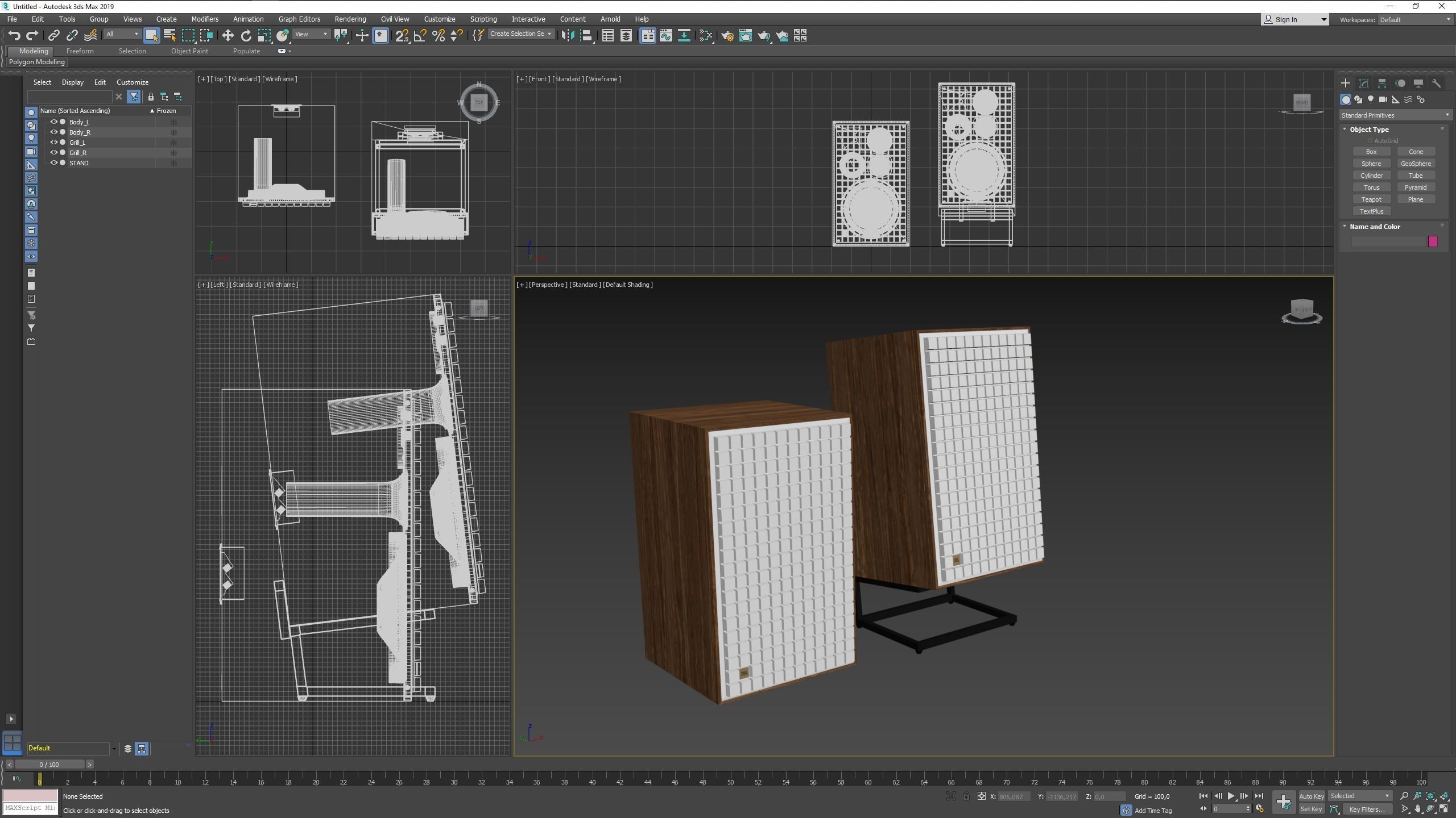 JBL L100 Classic 75th Anniversary Edition 3D model_13