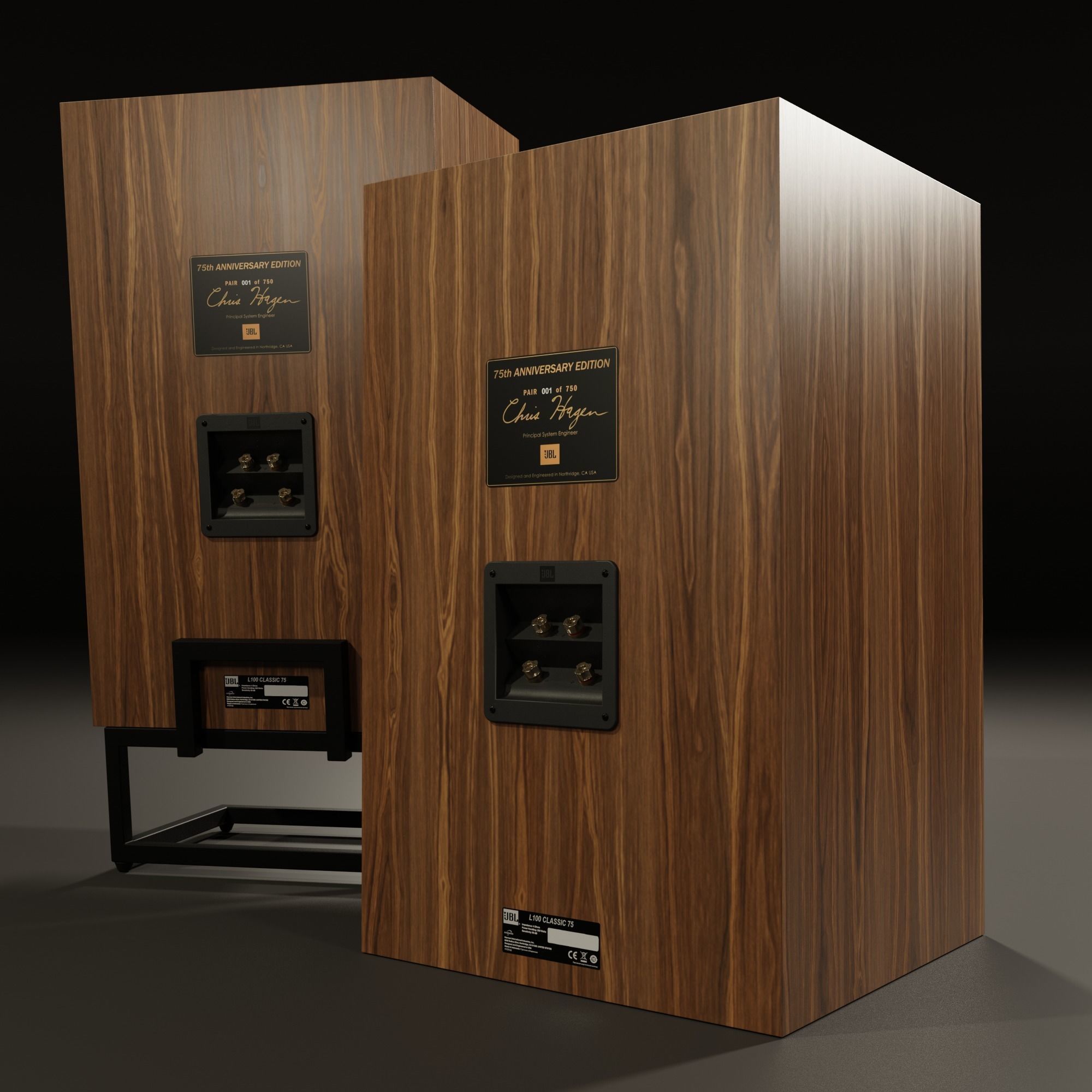 JBL L100 Classic 75th Anniversary Edition 3D model_8