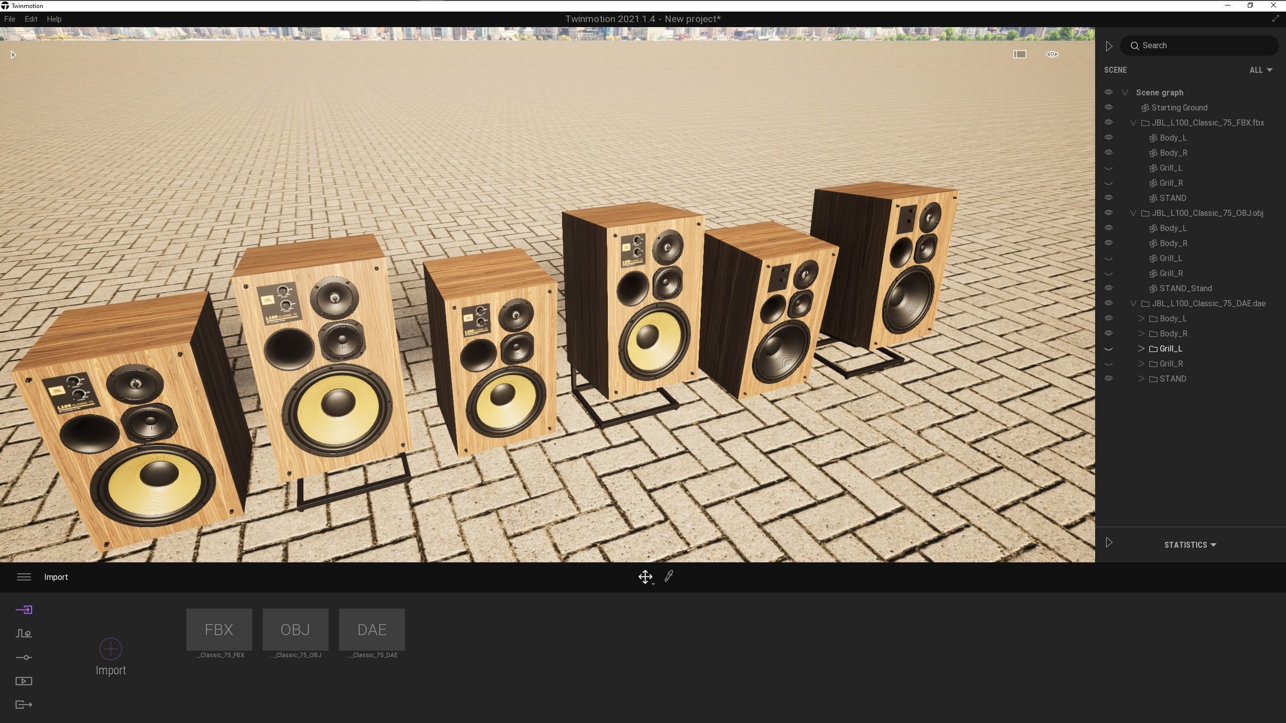 JBL L100 Classic 75th Anniversary Edition 3D model_12