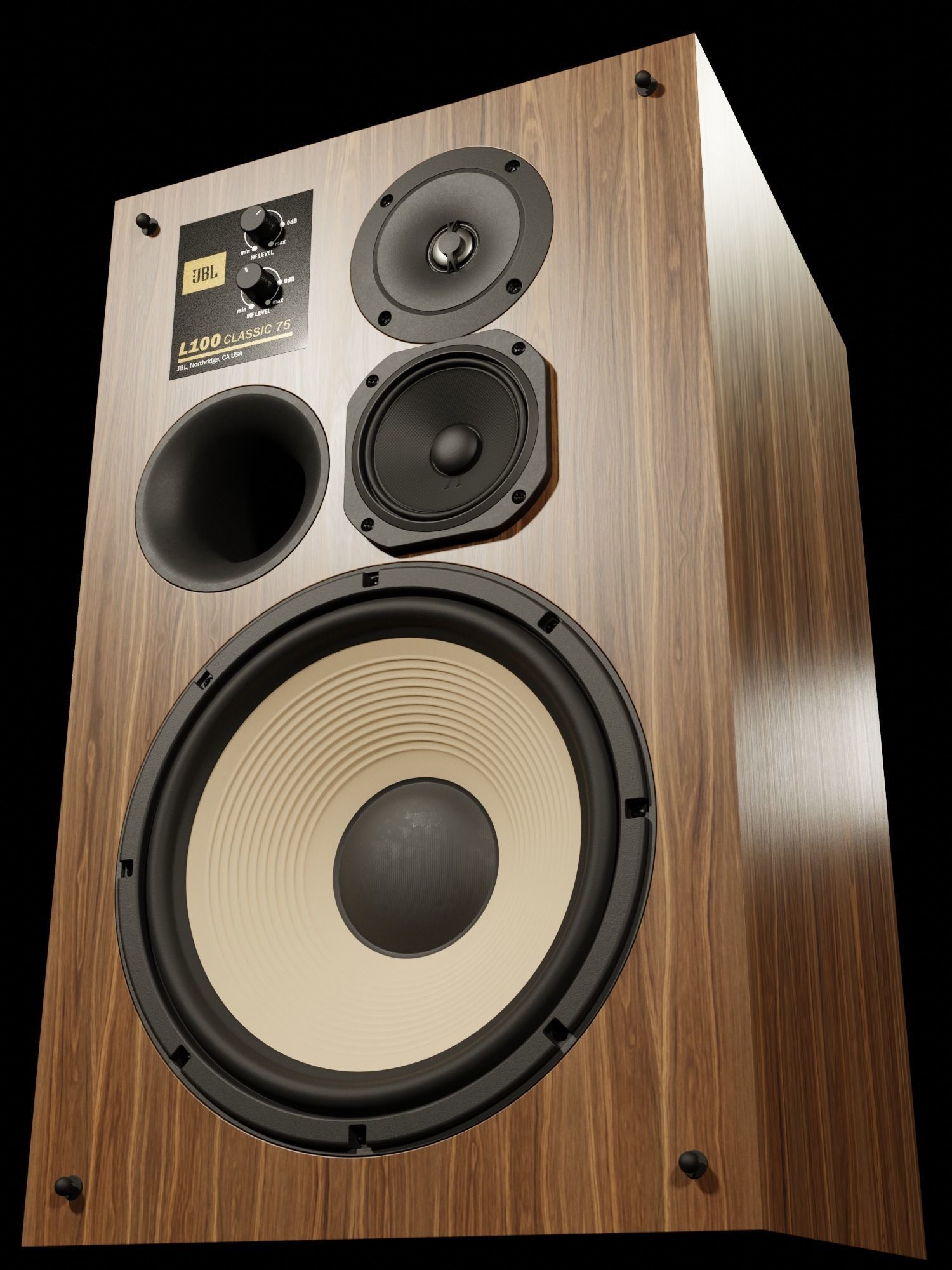 JBL L100 Classic 75th Anniversary Edition 3D model_4
