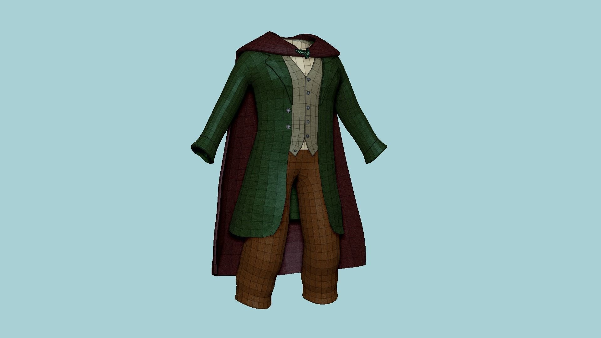 06 Hobbit Outfit Colors - Character Design Fashion 3D Model Collection_39