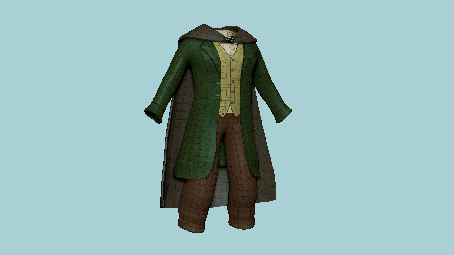 06 Hobbit Outfit Colors - Character Design Fashion 3D Model Collection_46