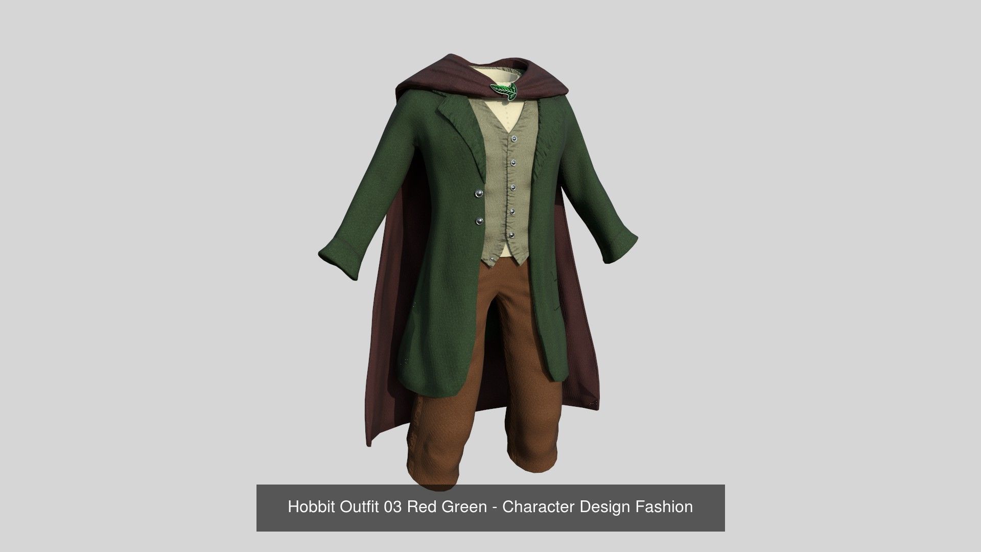 06 Hobbit Outfit Colors - Character Design Fashion 3D Model Collection_3